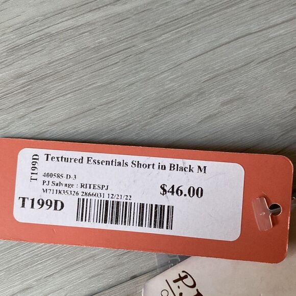 PJ Savage Textured‎ Essentials Short Black M NWT - Picture 6 of 8